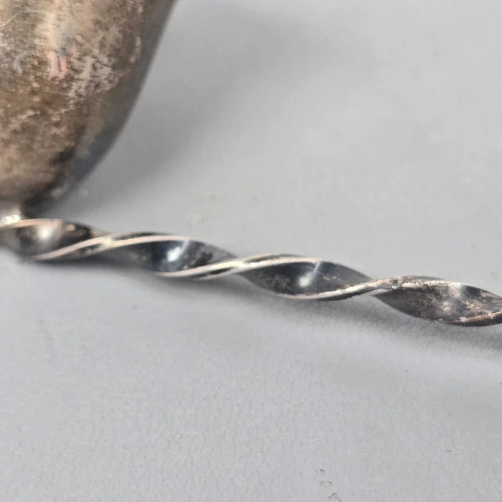 Vintage Sterling Silver Bell Candle Snuffer Long Twisted Handle 8.5